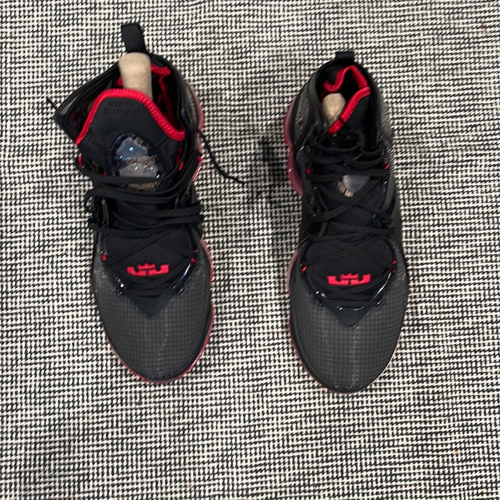 Lebron XIX black and red.